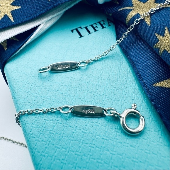 Tiffany & Co. PINK SAPPHIRE Small Open Heart Necklace with PACKAGING - Picture 6 of 8